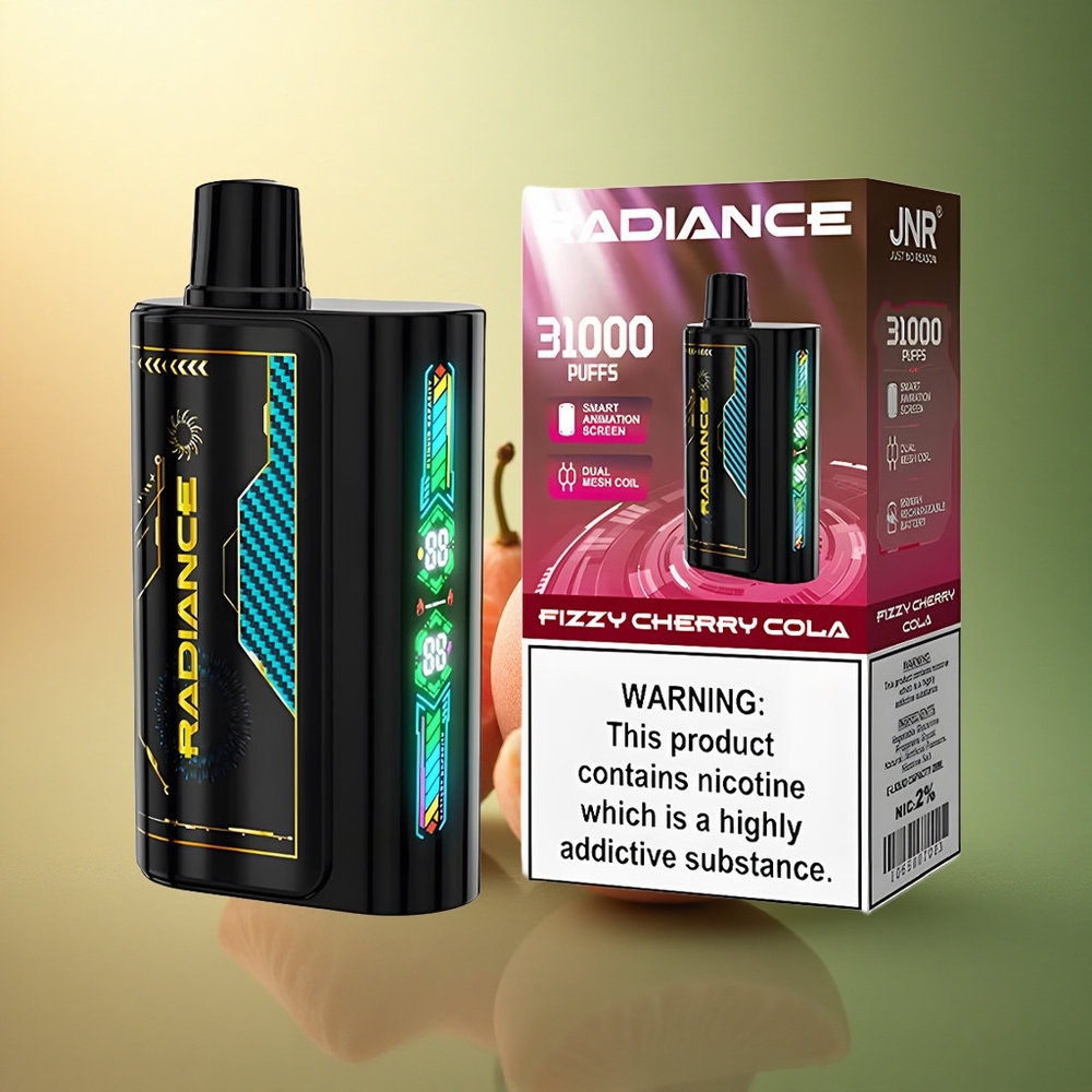 JNR Radiance 31000 كولا الكرز الفوارة بشاشة ذكية وبطارية 950 ملي أمبير