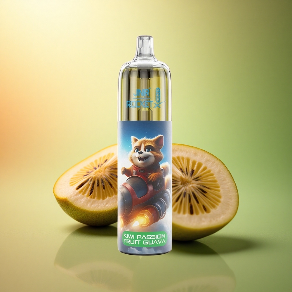 JNR Rocket-X 12400 كيوي فاكهة العاطفة جوافة مع ضبط تدفق الهواء ونسبة النيكوتين 5% ونوع-C للشحن السريع