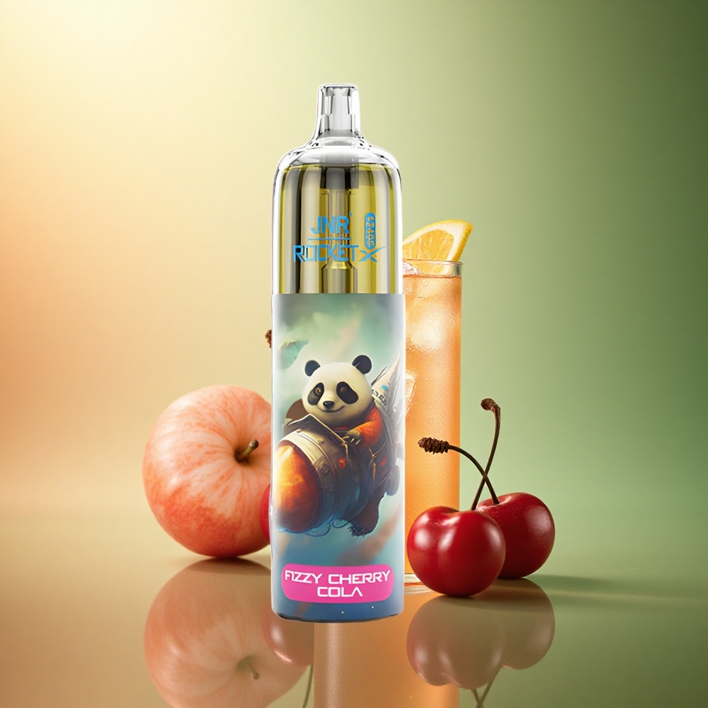 JNR Rocket-X 12400 فريز شيري كولا مع ضبط تدفق الهواء وضوء آر جي بي وملح النيكوتين 5%