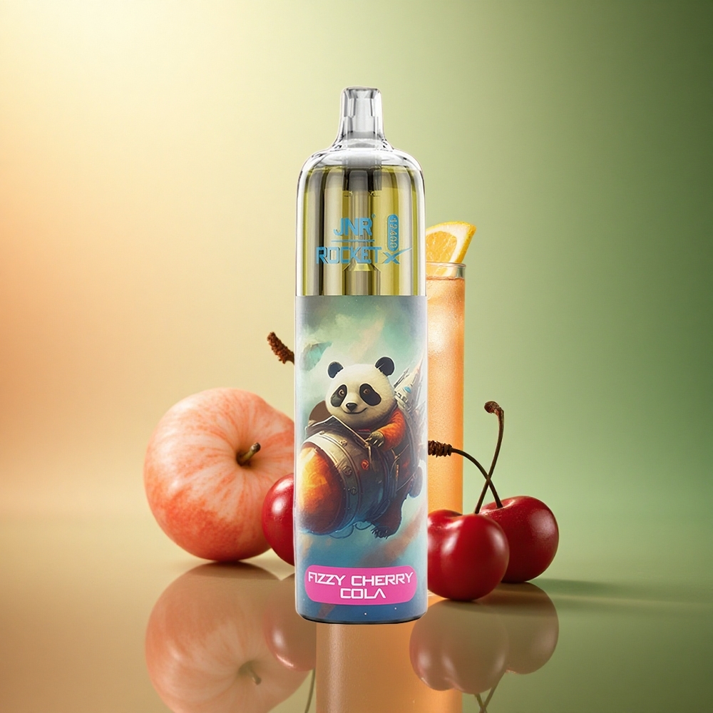 JNR Rocket-X 12400 فريز شيري كولا مع ضبط تدفق الهواء وضوء آر جي بي وملح النيكوتين 5%