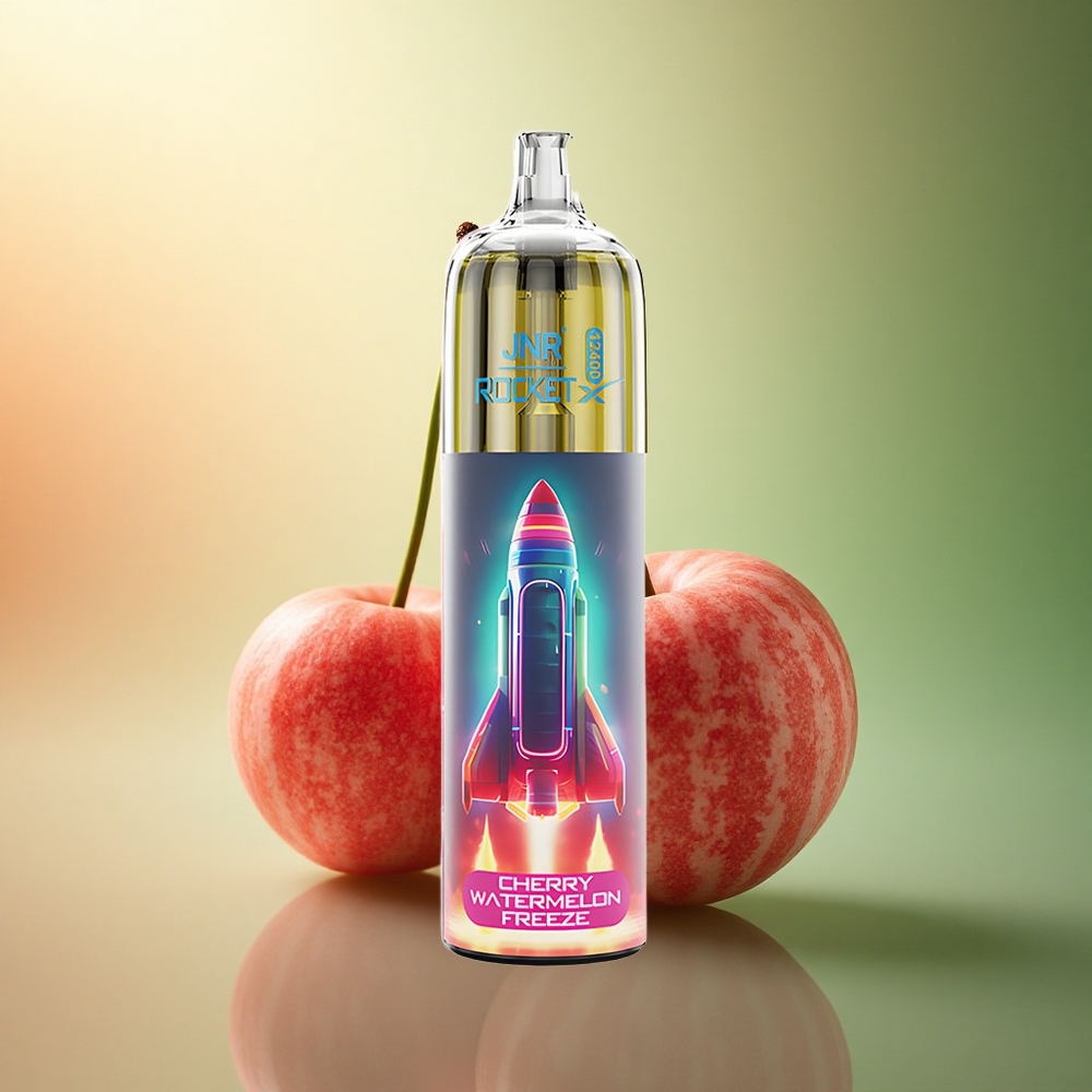 JNR Rocket-X 12400 مشروب الكرز والبطيخ المثلج مع ضبط تدفق الهواء وبطارية 850 مللي أمبير في الساعة ومحتوى نيكوتين 5%
