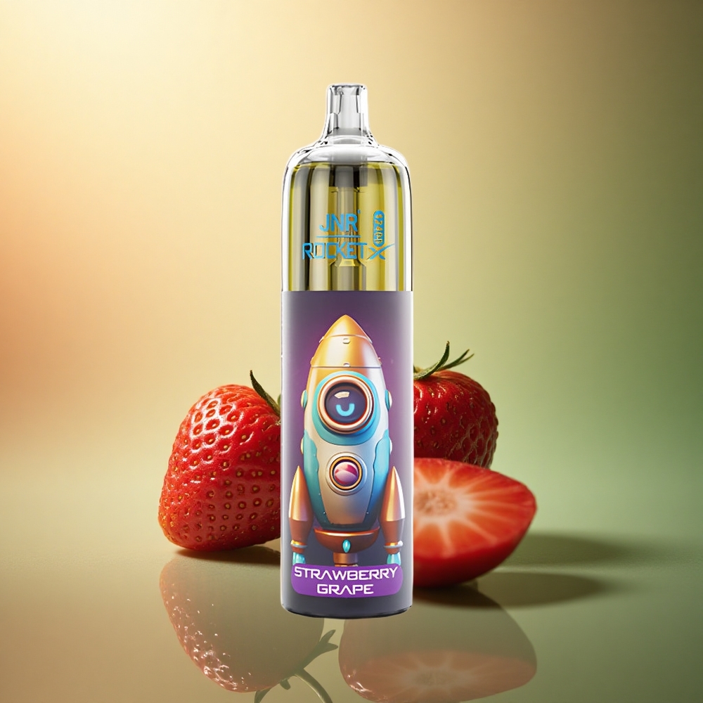 JNR Rocket-X 12400 فراولة عنب مع ضوء RGB وملف شبكي 1.2 أوم وبطارية 850 ملي أمبير