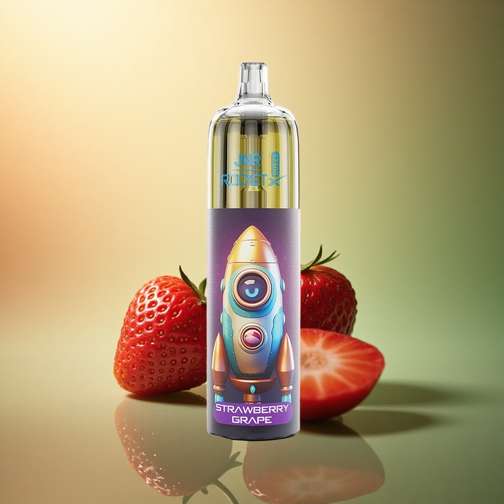 JNR Rocket-X 12400 فراولة عنب مع ضوء RGB وملف شبكي 1.2 أوم وبطارية 850 ملي أمبير