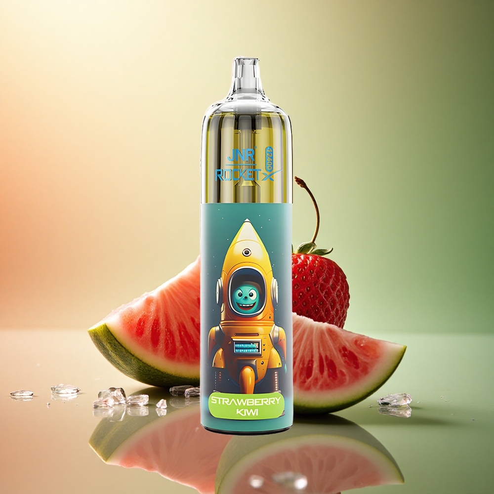 JNR Rocket-X 12400 فراولة بطيخ مثلج مع ضوء RGB ونيكوتين 5%