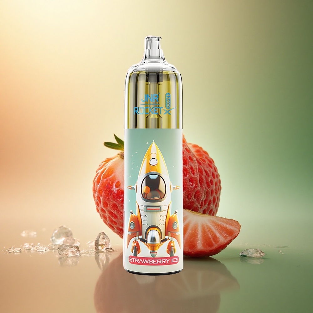 JNR Rocket-X 12400 فراولة آيس مع ضبط تدفق الهواء وإضاءة آر جي بي