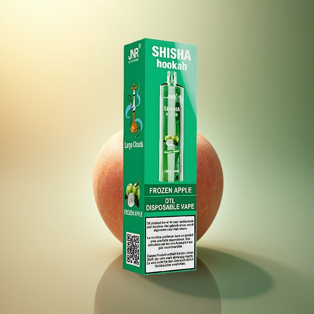 JNR Shisha Hookah 12000 التفاحة المجمدة 24 مل 750 مللي أمبير