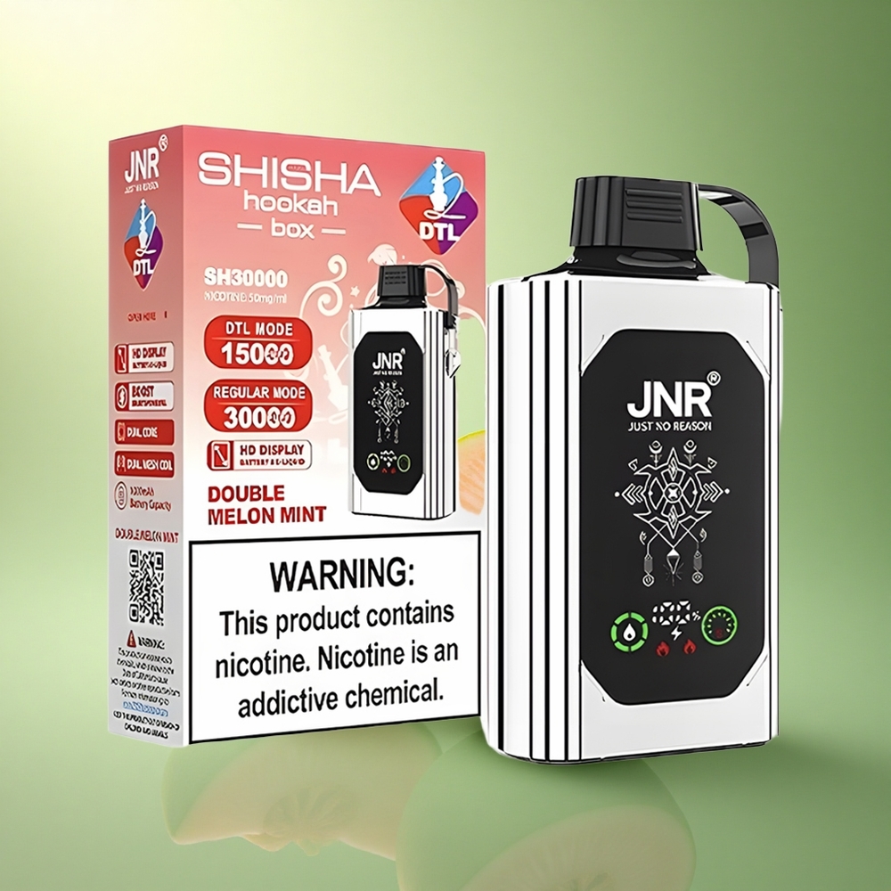 JNR Shisha Hookah Box 20500 نعناع البطيخ المزدوج بشاشة عالية الدقة ومللي أمبير 1000