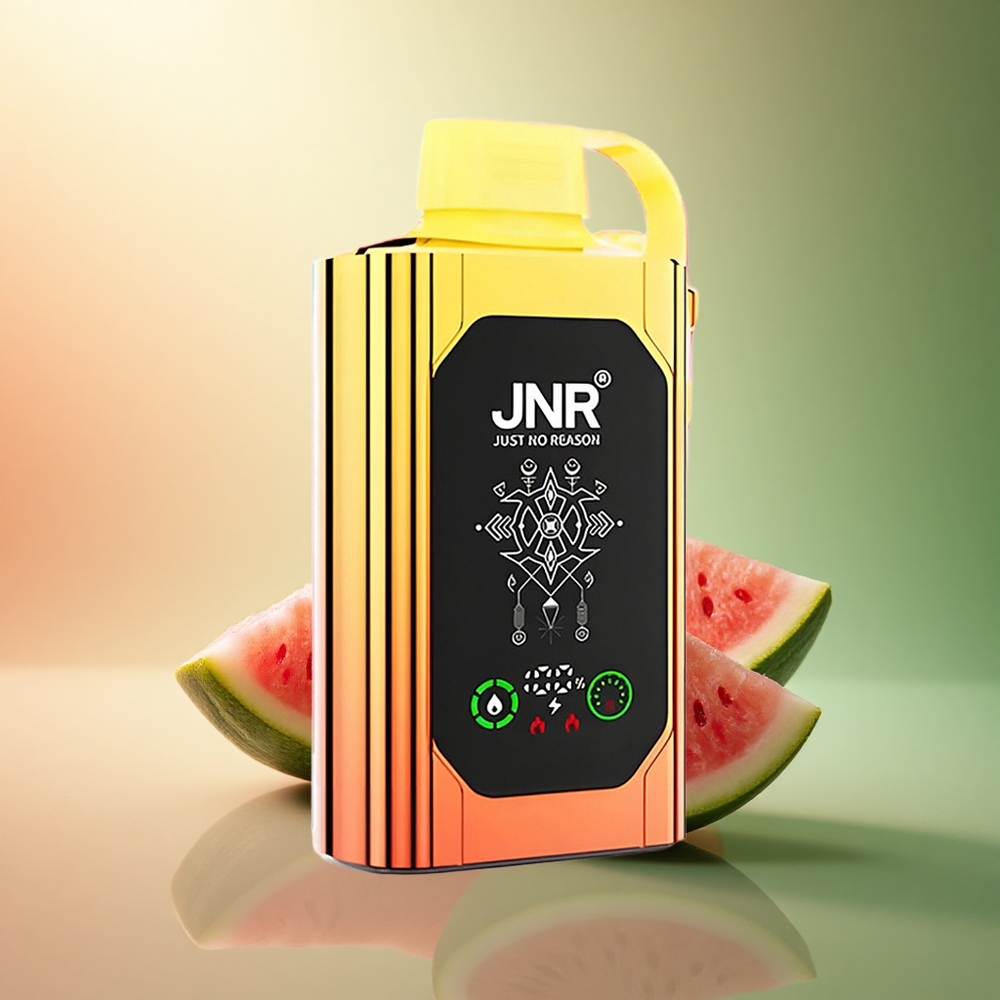 JNR Shisha Hookah Box 20500 بطيخ فراولة علكة فقاعية بشاشة عالية الدقة وسعة بطارية 1000mAh