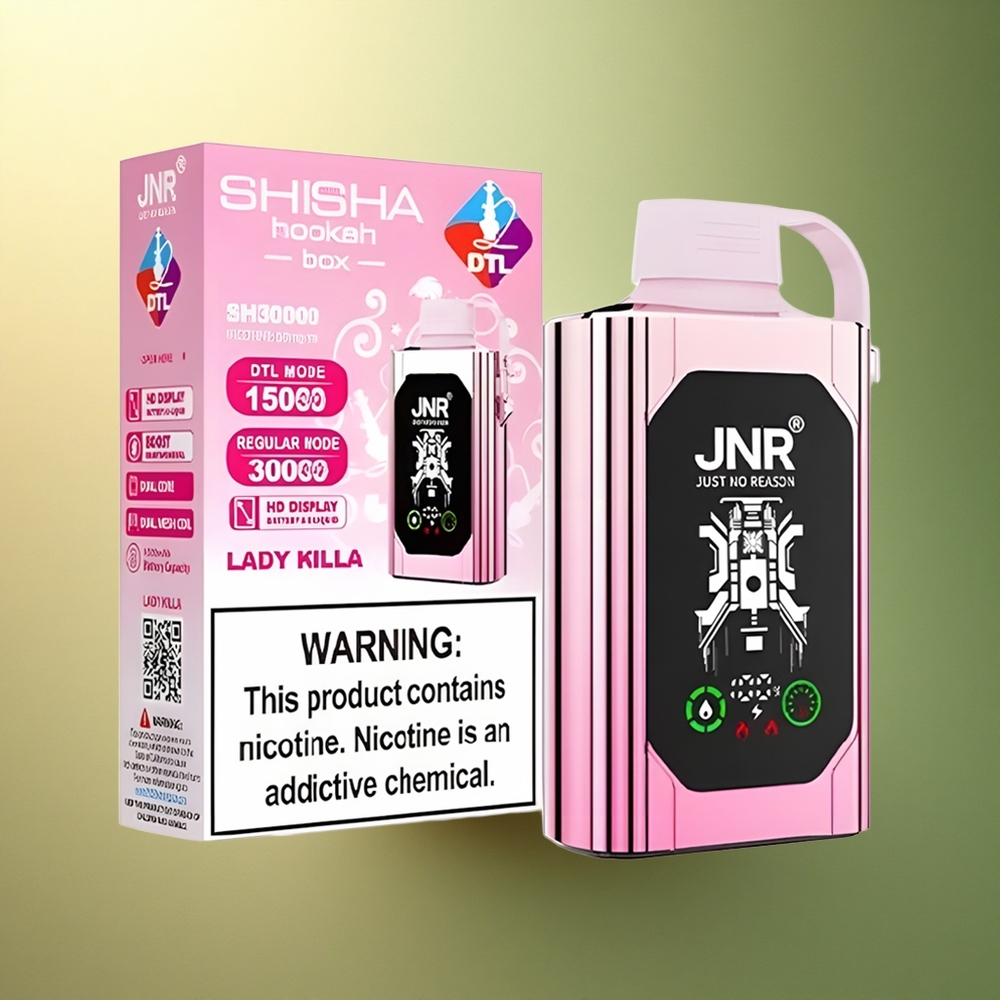 JNR Shisha Hookah Box 20500 ليدي كيلا 25مل ثنائي شبكة 1000مللي أمبير