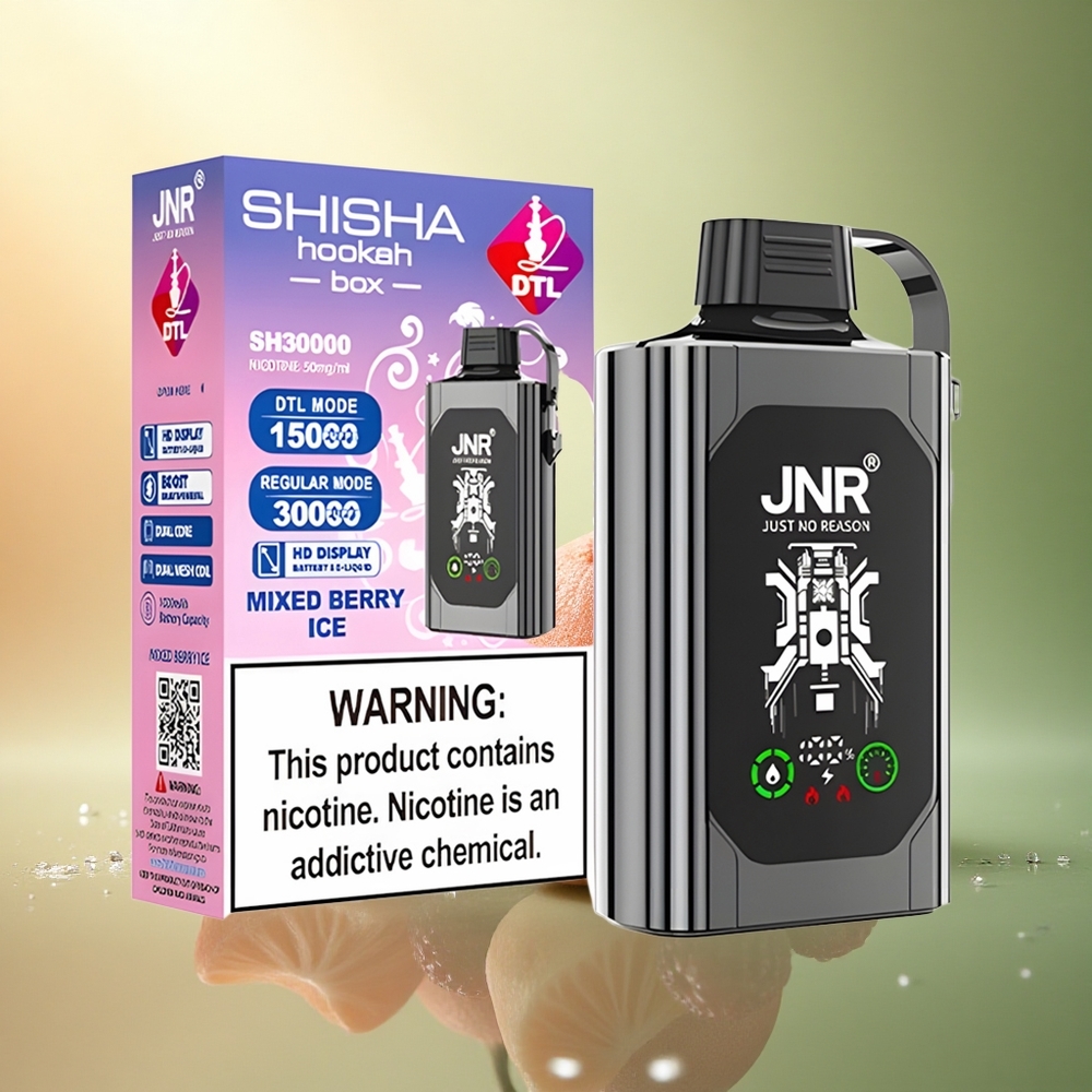 JNR Shisha Hookah Box 20500 آيس التوت المختلط ثنائي الشبكة 25 مل 5% نيكوتين