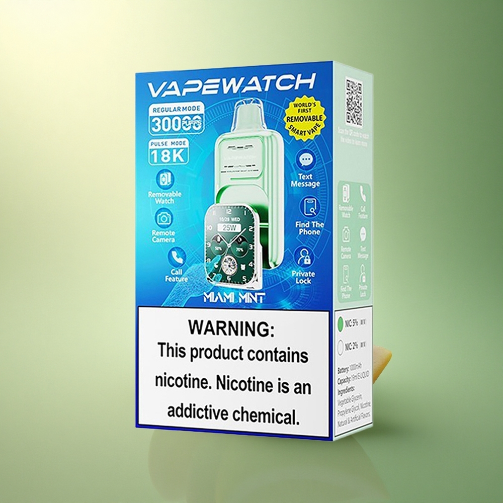 JNR VapeWatch 30000 نعناع ميامي 1000 ملي أمبير 19 ملليلتر نيكوتين 5٪