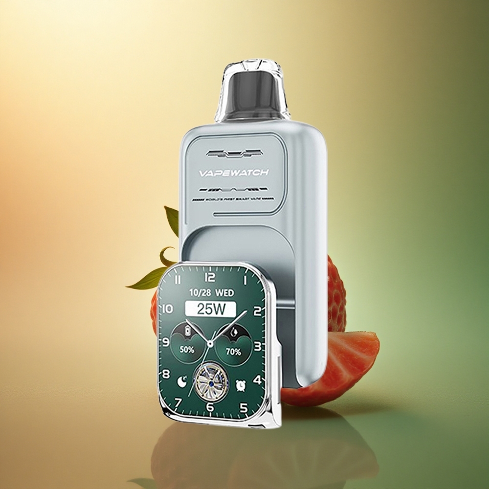 JNR VapeWatch 30000 أيس كريم الفراولة مع سعة بطارية 1000 مللي أمبير وسعة سائل 19 مل