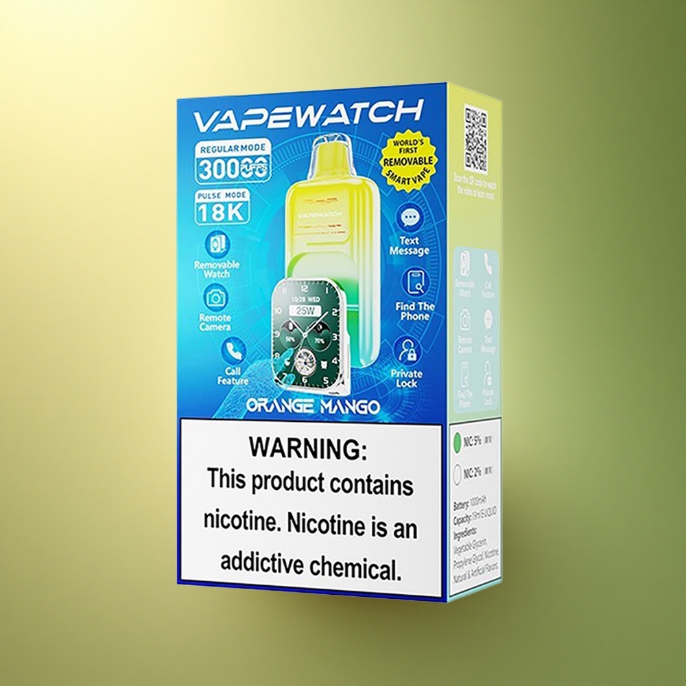 JNR VapeWatch 30000 مانجو البرتقالي 1000mAh 19mL نيكوتين 5%