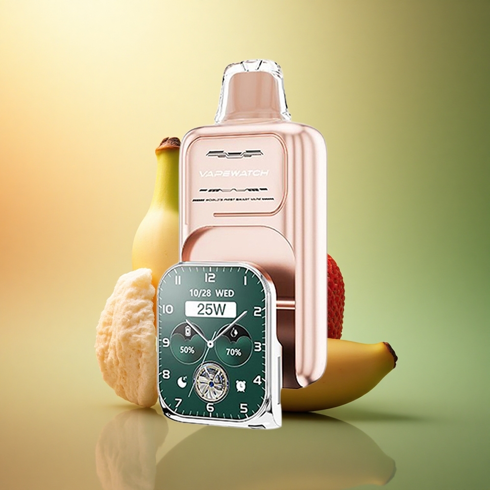 JNR VapeWatch 30000 فراولة موز مع 1000mAh ونسبة نيكوتين 5%