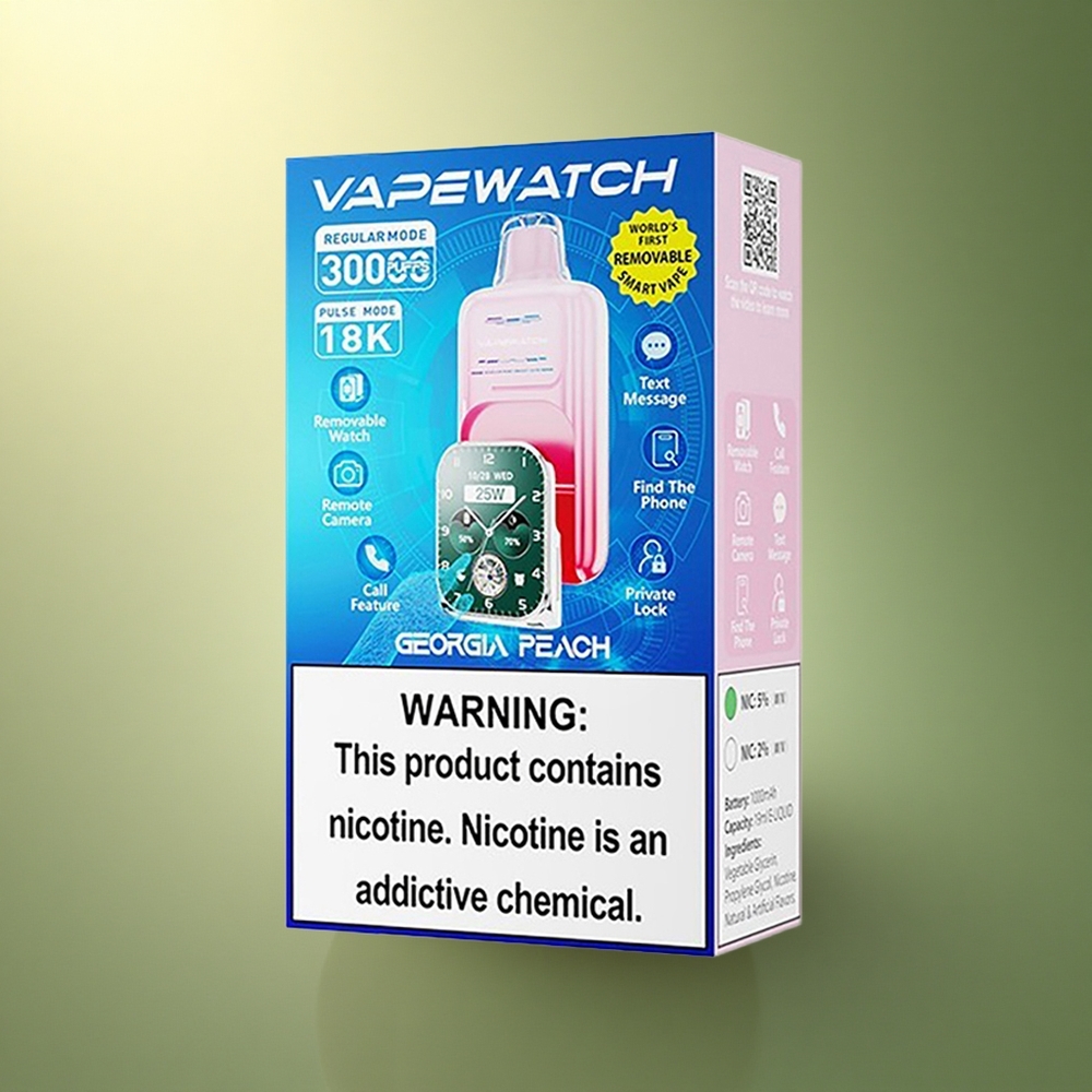 JNR VapeWatch 30000 خوخ جورجيا 19 مل 5% نيكوتين