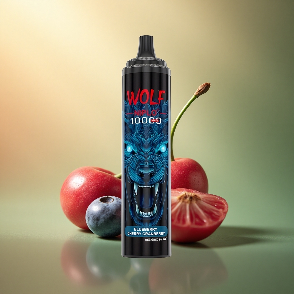 JNR Wolf Niplo 10000 توت بري كرز توت بري أحمر 650mAh 20ml نيكوتين 5%