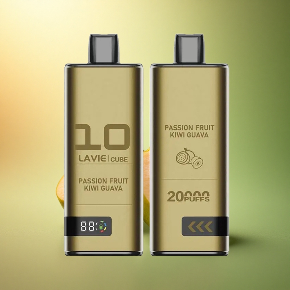 Lavie Cube 20000 Puffs فاكهة العاطفة الكيوي الجوافة 28مل 5% نيكوتين 600 مللي أمبير