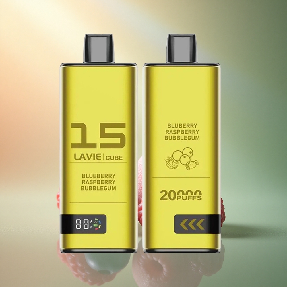 Lavie Cube 20000 Puffs علكة التوت الأزرق والتوت الأحمر بالنيكوتين 5% و 600 مللي أمبير