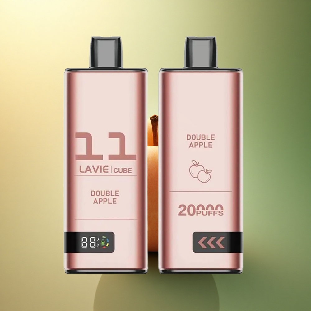 Lavie Cube 20000 Puffs تفاحة مزدوجة - نيكوتين 5% - 600 مللي أمبير