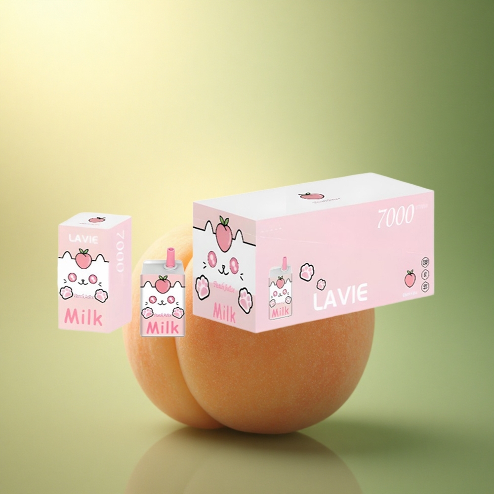 Lavie Milk 7000 Puffs عصير الخوخ 16مل 0% نيكوتين