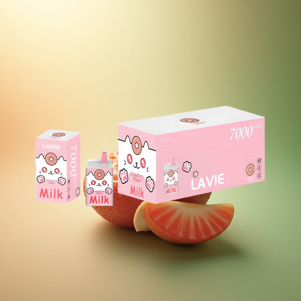 Lavie Milk 7000 Puffs دونات الفراولة 16مل 600mAh