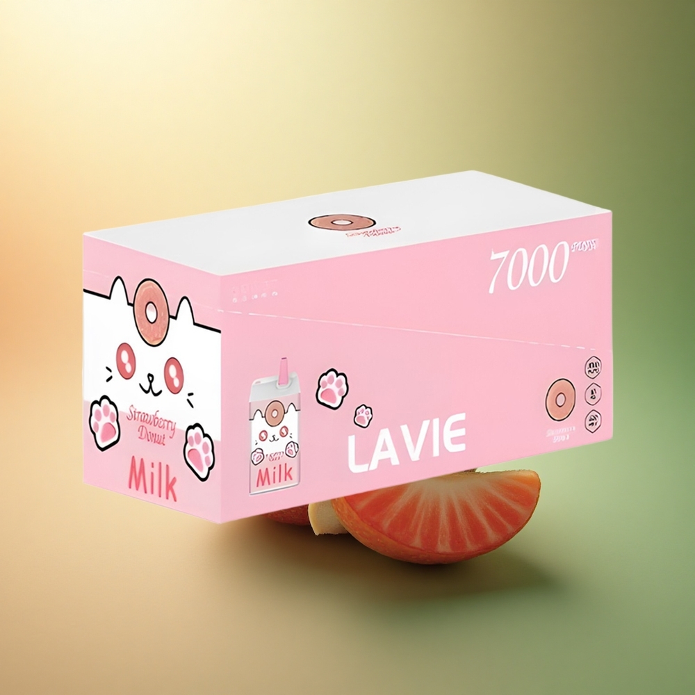 Lavie Milk 7000 Puffs دونات الفراولة 16مل 600mAh