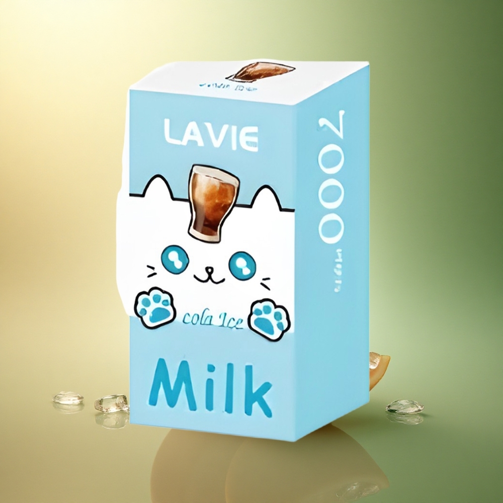 Lavie Milk 7000 Puffs كولا آيس 5٪ نيكوتين 600 مللي أمبير