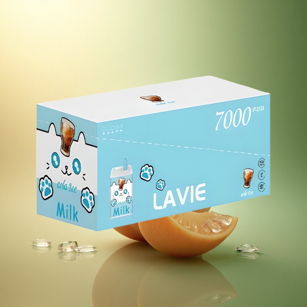 Lavie Milk 7000 Puffs كولا آيس 5٪ نيكوتين 600 مللي أمبير