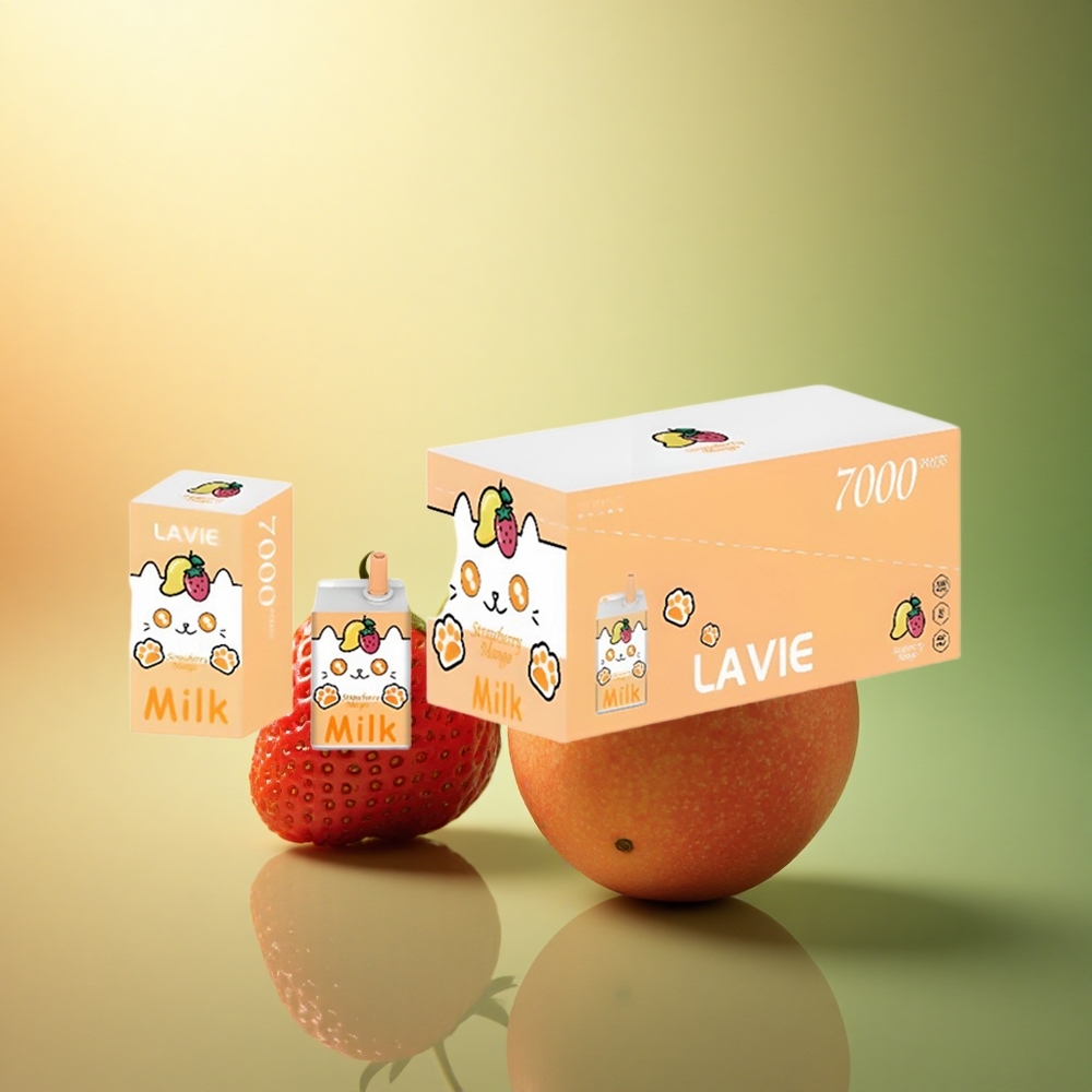 Lavie Milk 7000 Puffs فراولة مانجو 600 مللي أمبير