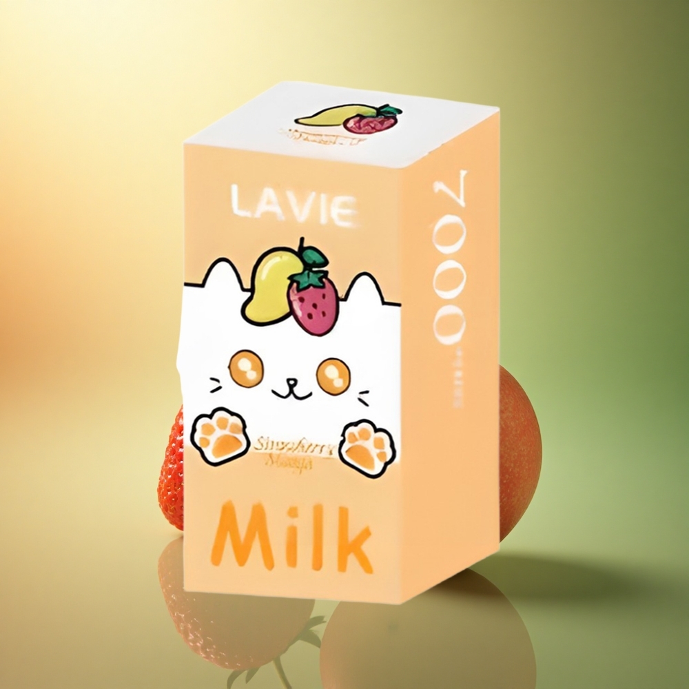 Lavie Milk 7000 Puffs فراولة مانجو 600 مللي أمبير